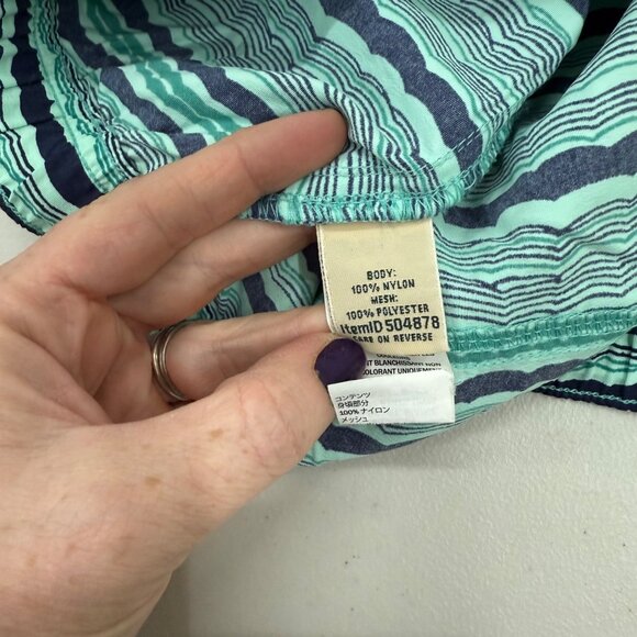 LL Bean Wave Stripe Nylon Swim Board Shorts w Pockets 504878 Womens size Medium - Picture 7 of 12